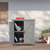 Outdoor Wooden Garden Storage Cabinet