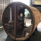 Panorama Barrel Sauna w/ Porch - 8 Person