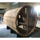 Panorama Barrel Sauna w/ Porch - 8 Person