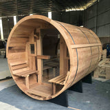 Panorama Barrel Sauna w/ Porch - 8 Person