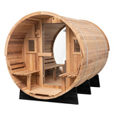 Panorama Barrel Sauna w/ Porch - 8 Person